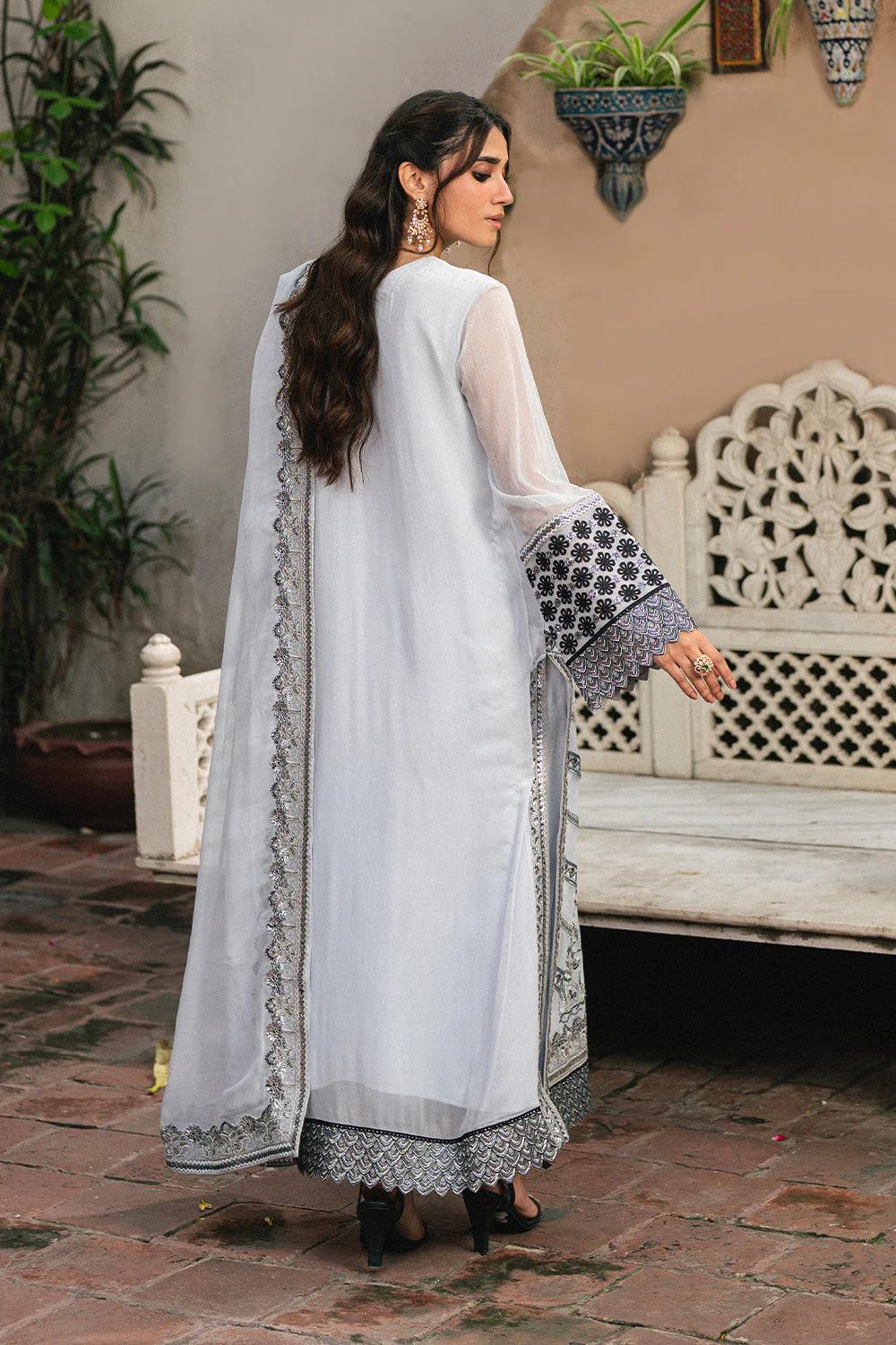 3 Piece Embroidered Chiffon LILIYA - FSU5657 - Image 3
